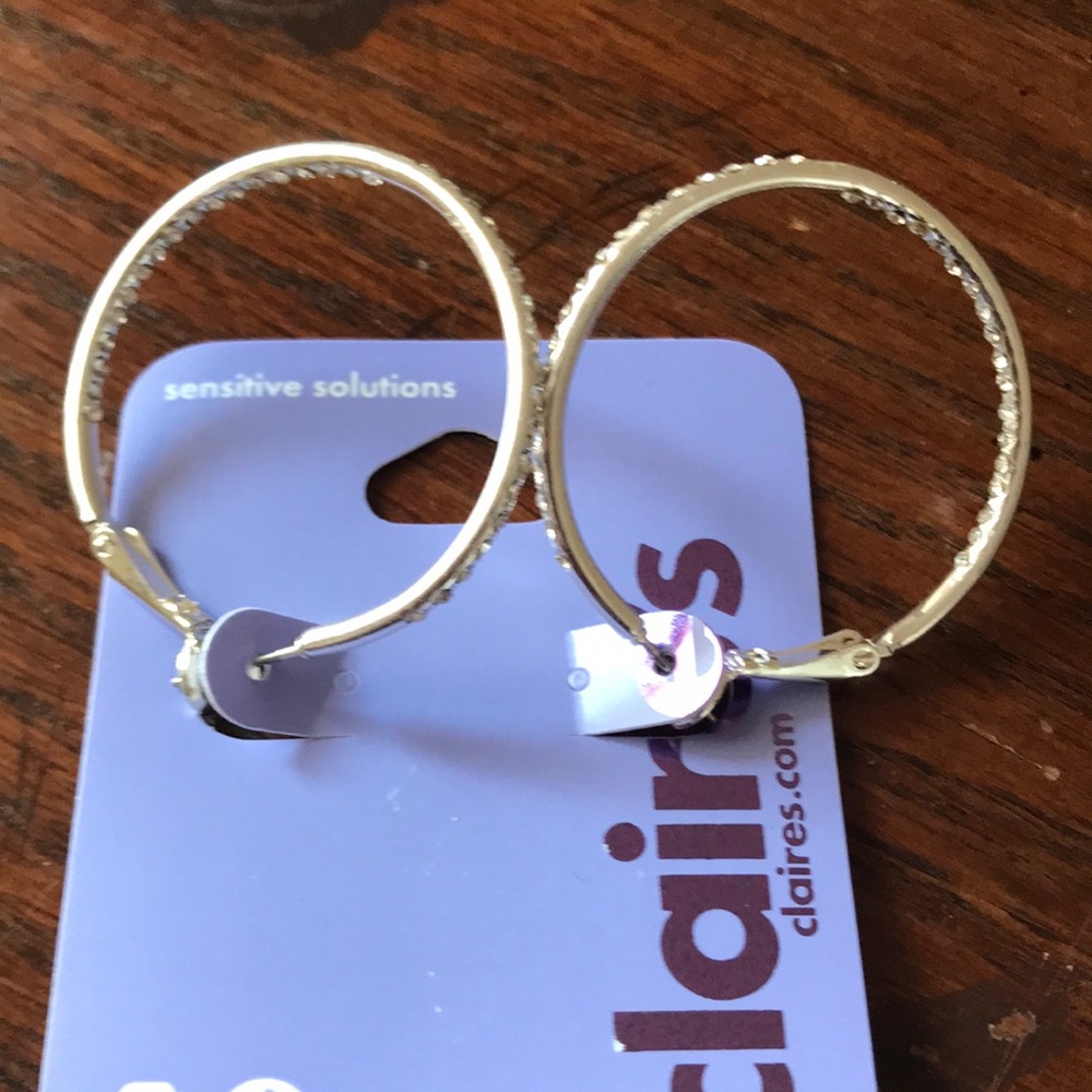 Silver women hoop earrings New